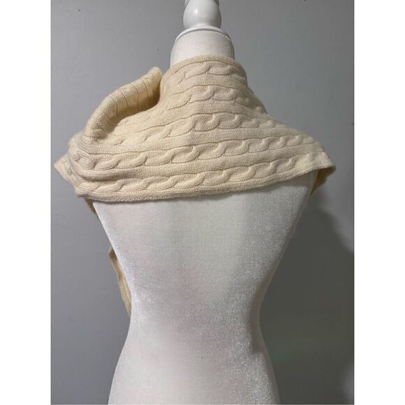 Ralph Lauren cotton wool blend scarf pink pony logo - Picture 3 of 4